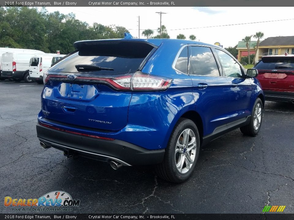 2018 Ford Edge Titanium Blue / Ebony Photo #5