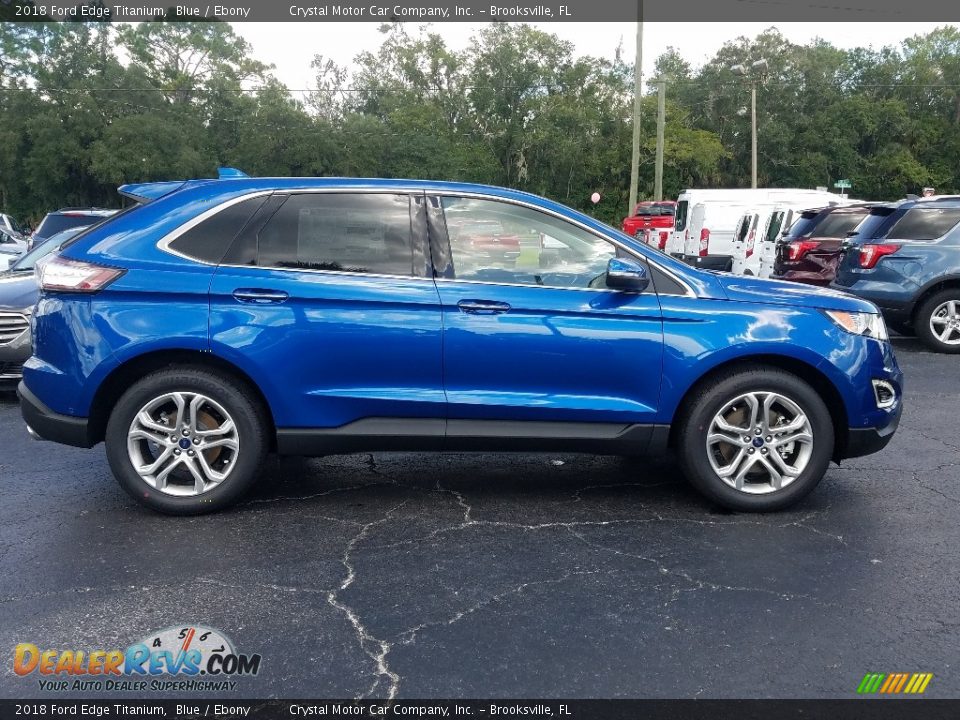 2018 Ford Edge Titanium Blue / Ebony Photo #6