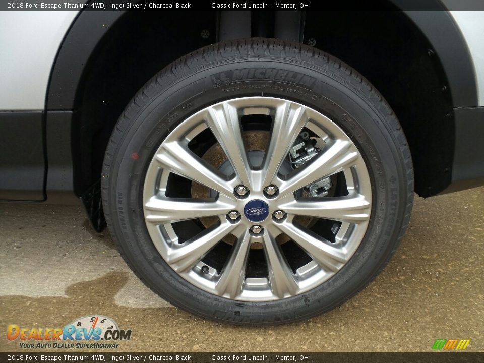 2018 Ford Escape Titanium 4WD Ingot Silver / Charcoal Black Photo #4