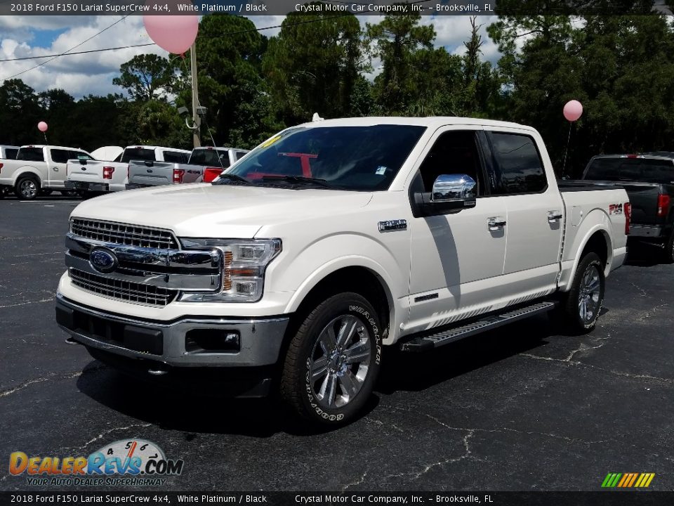 2018 Ford F150 Lariat SuperCrew 4x4 White Platinum / Black Photo #1