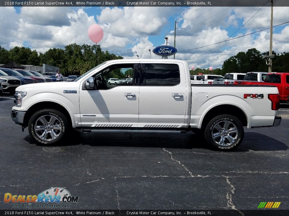 2018 Ford F150 Lariat SuperCrew 4x4 White Platinum / Black Photo #2