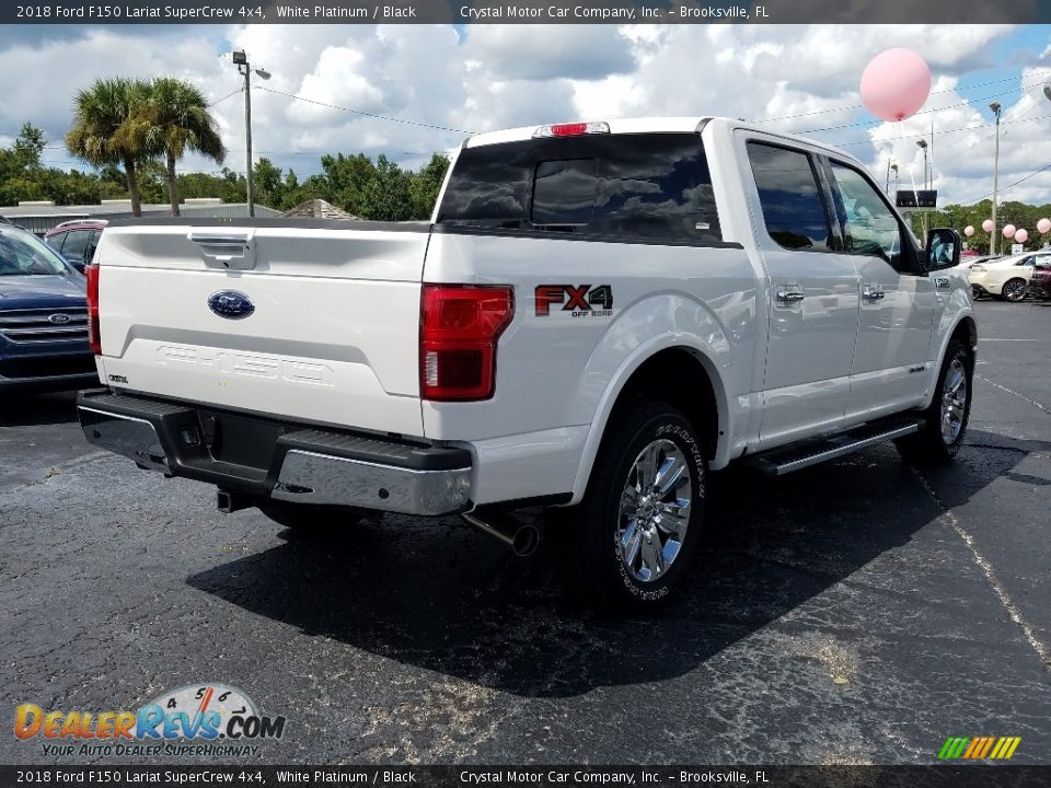 2018 Ford F150 Lariat SuperCrew 4x4 White Platinum / Black Photo #3