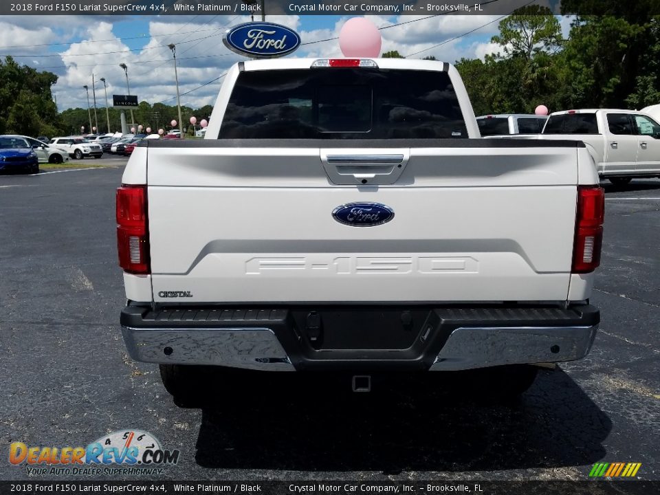 2018 Ford F150 Lariat SuperCrew 4x4 White Platinum / Black Photo #4