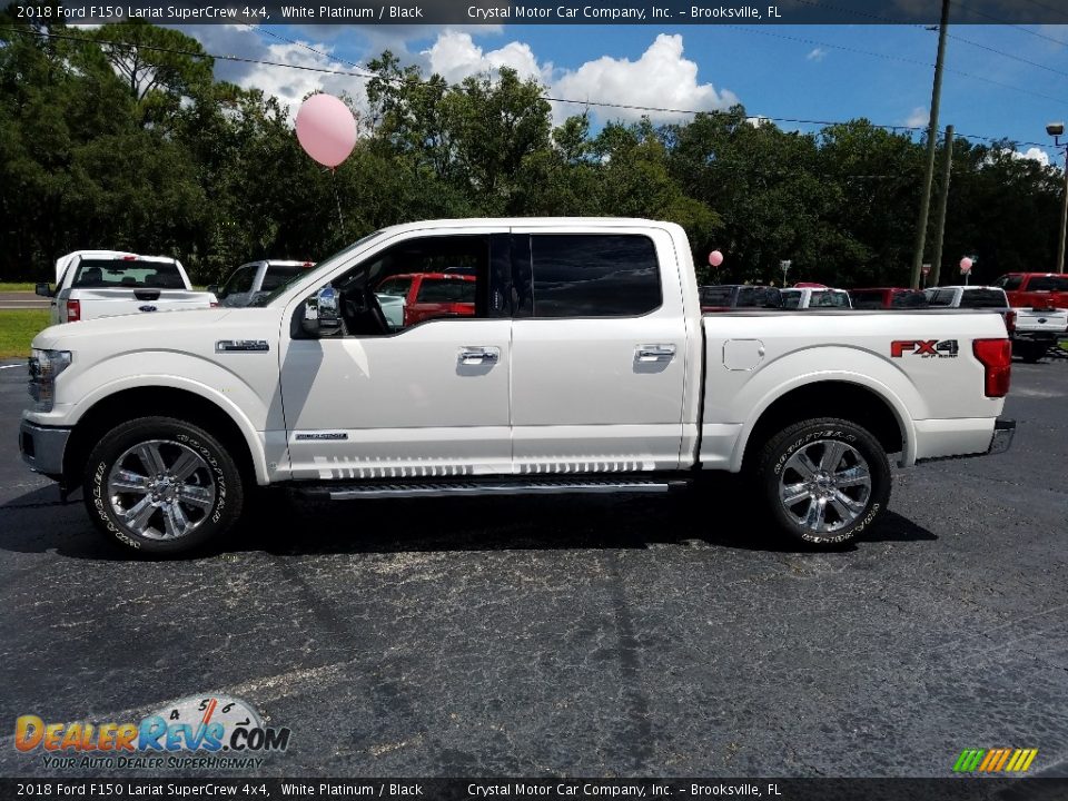 2018 Ford F150 Lariat SuperCrew 4x4 White Platinum / Black Photo #6