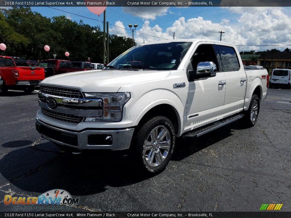 2018 Ford F150 Lariat SuperCrew 4x4 White Platinum / Black Photo #7