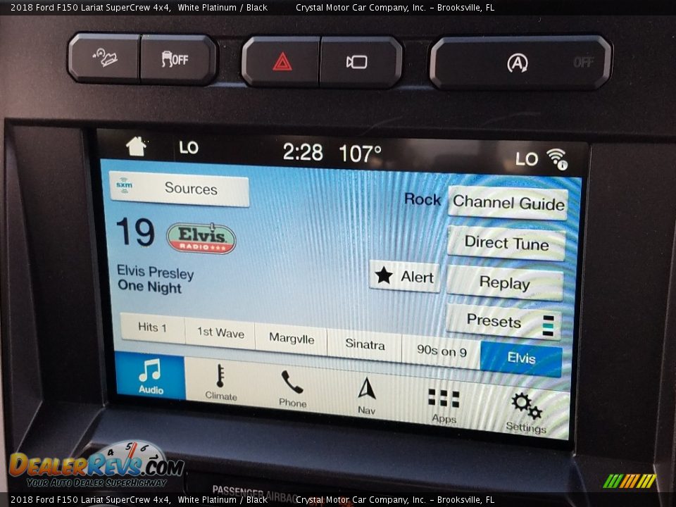 2018 Ford F150 Lariat SuperCrew 4x4 White Platinum / Black Photo #15
