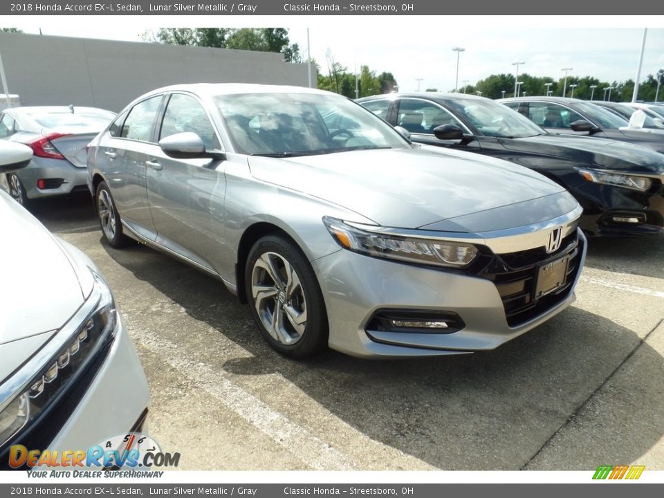 2018 Honda Accord EX-L Sedan Lunar Silver Metallic / Gray Photo #3