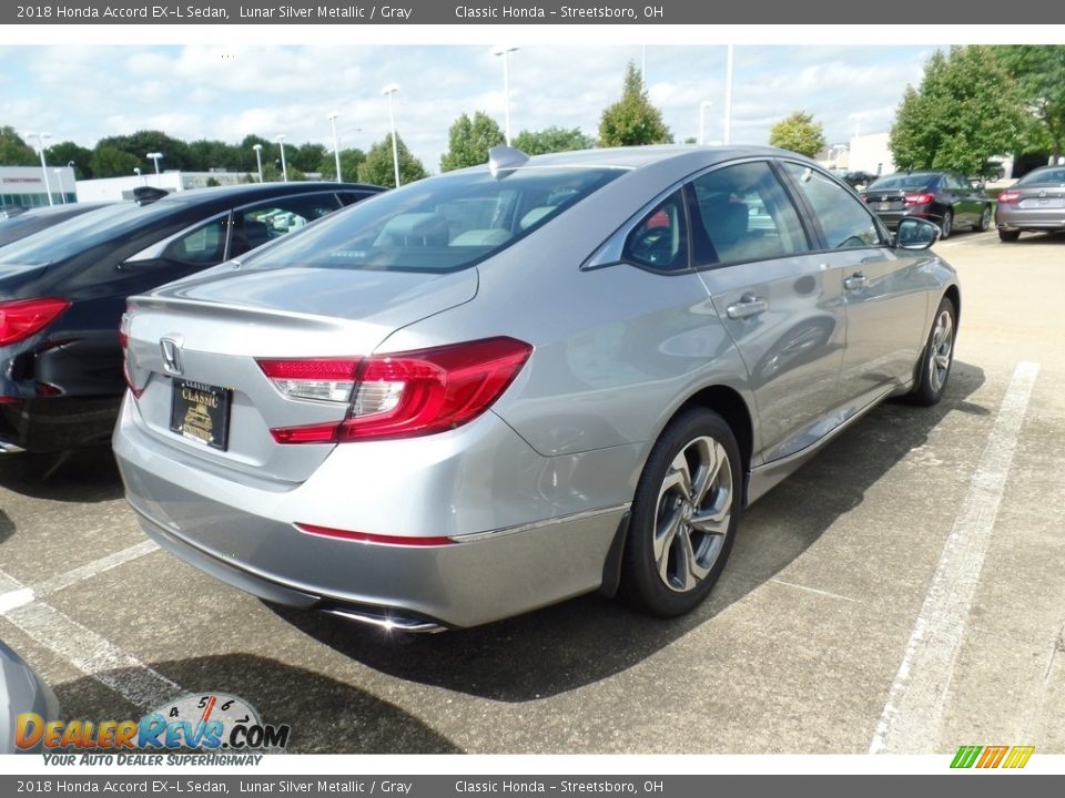 2018 Honda Accord EX-L Sedan Lunar Silver Metallic / Gray Photo #4