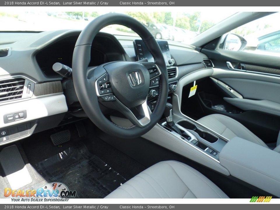 2018 Honda Accord EX-L Sedan Lunar Silver Metallic / Gray Photo #6