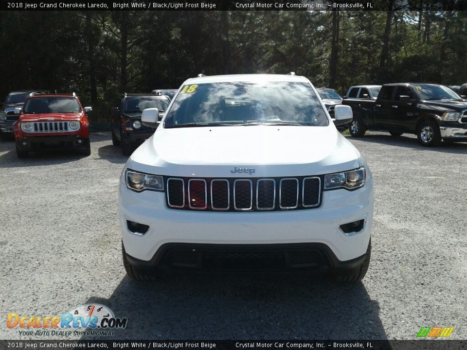 2018 Jeep Grand Cherokee Laredo Bright White / Black/Light Frost Beige Photo #8