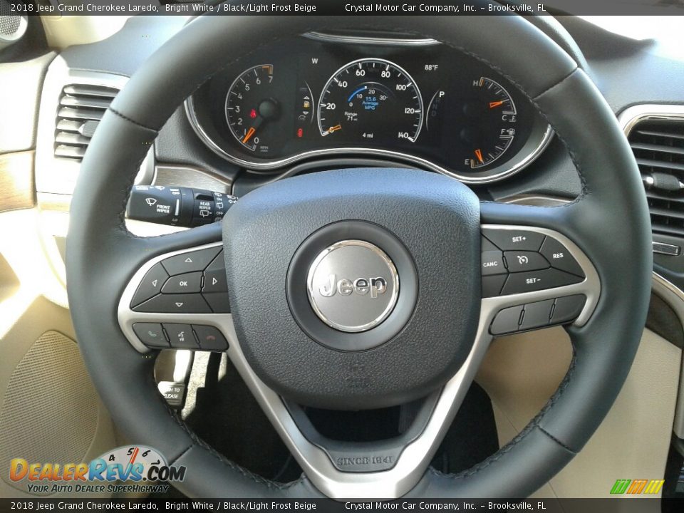 2018 Jeep Grand Cherokee Laredo Bright White / Black/Light Frost Beige Photo #14