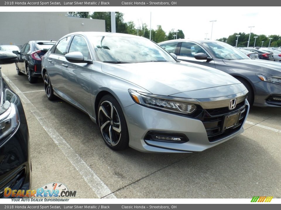 2018 Honda Accord Sport Sedan Lunar Silver Metallic / Black Photo #3