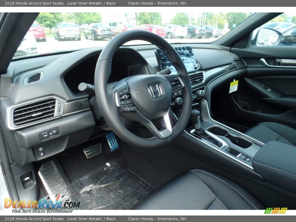 2018 Honda Accord Sport Sedan Lunar Silver Metallic / Black Photo #6