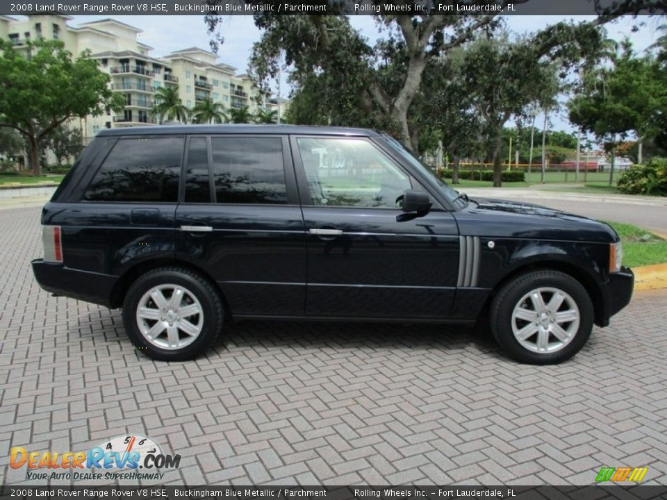 2008 Land Rover Range Rover V8 HSE Buckingham Blue Metallic / Parchment Photo #14