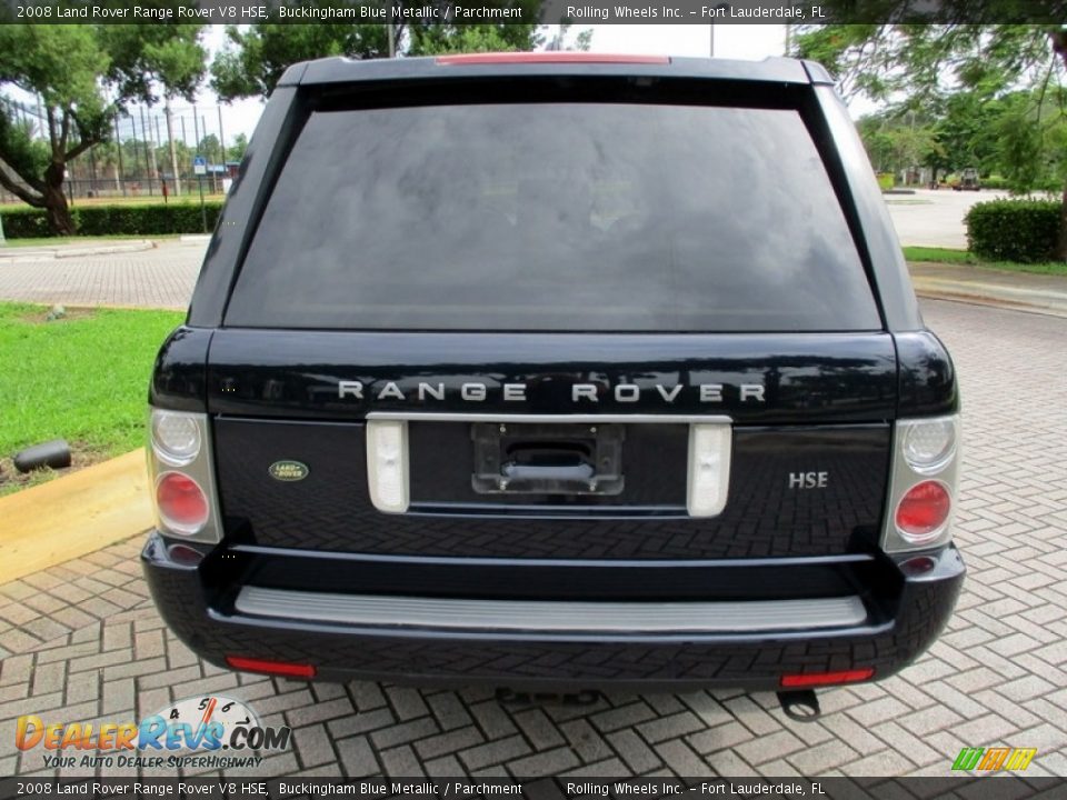 2008 Land Rover Range Rover V8 HSE Buckingham Blue Metallic / Parchment Photo #20