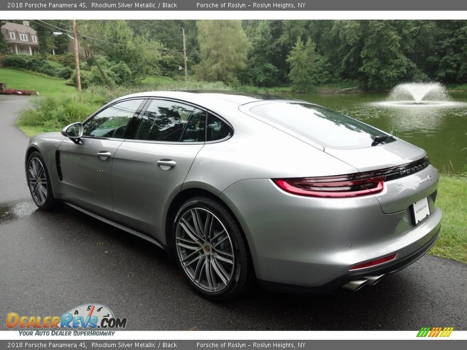 2018 Porsche Panamera 4S Rhodium Silver Metallic / Black Photo #6
