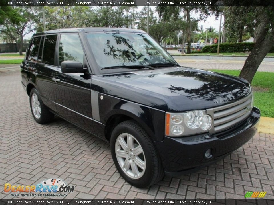 2008 Land Rover Range Rover V8 HSE Buckingham Blue Metallic / Parchment Photo #28
