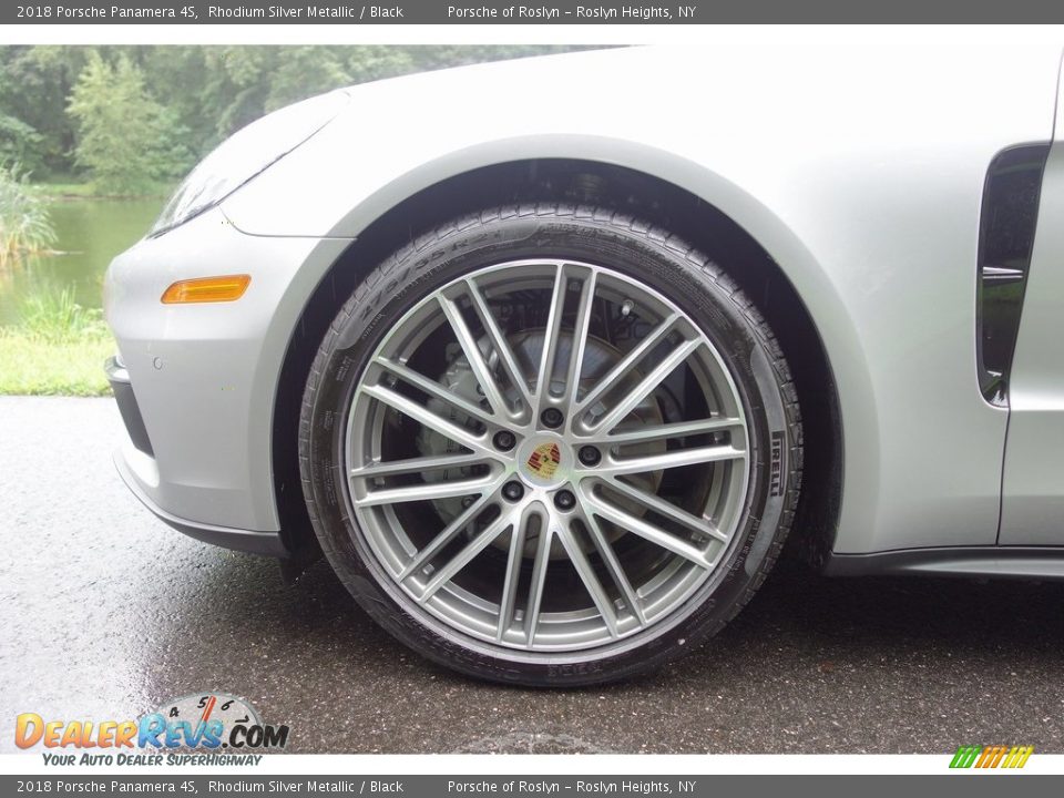 2018 Porsche Panamera 4S Rhodium Silver Metallic / Black Photo #9