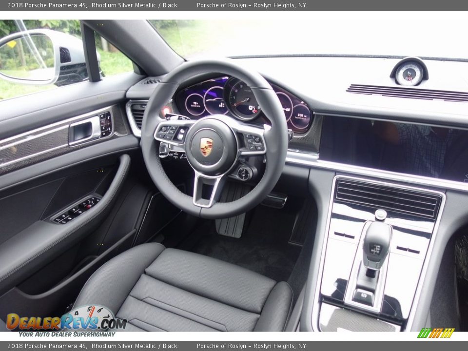 2018 Porsche Panamera 4S Rhodium Silver Metallic / Black Photo #13