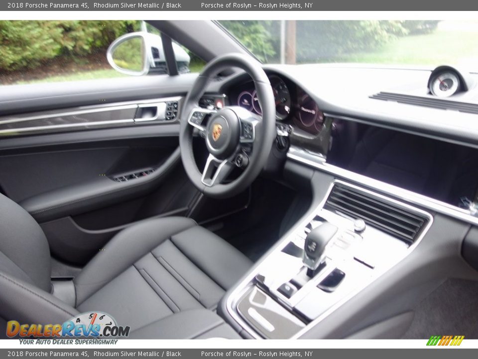2018 Porsche Panamera 4S Rhodium Silver Metallic / Black Photo #17