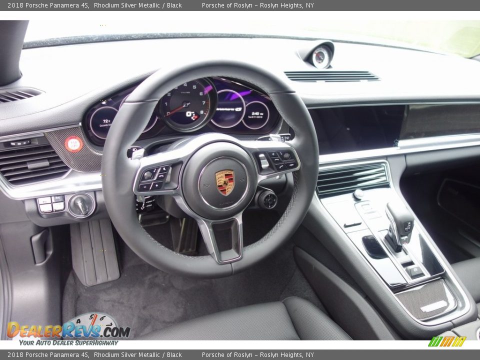 2018 Porsche Panamera 4S Rhodium Silver Metallic / Black Photo #20