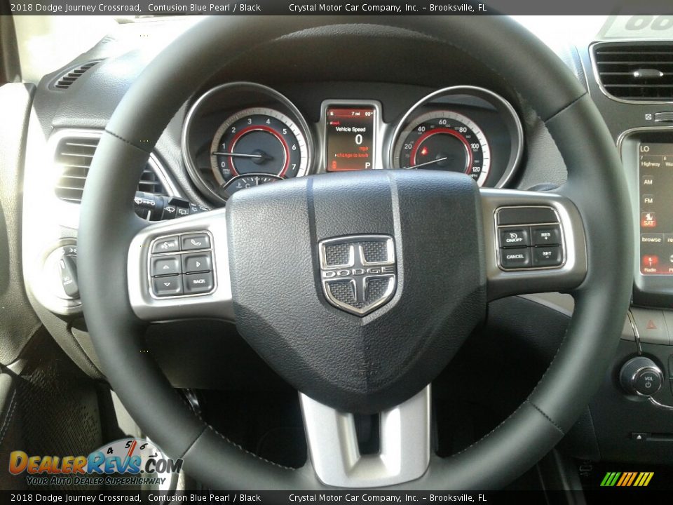 2018 Dodge Journey Crossroad Contusion Blue Pearl / Black Photo #14