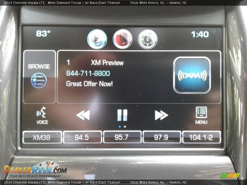 2014 Chevrolet Impala LTZ White Diamond Tricoat / Jet Black/Dark Titanium Photo #25