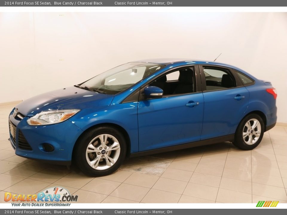2014 Ford Focus SE Sedan Blue Candy / Charcoal Black Photo #3