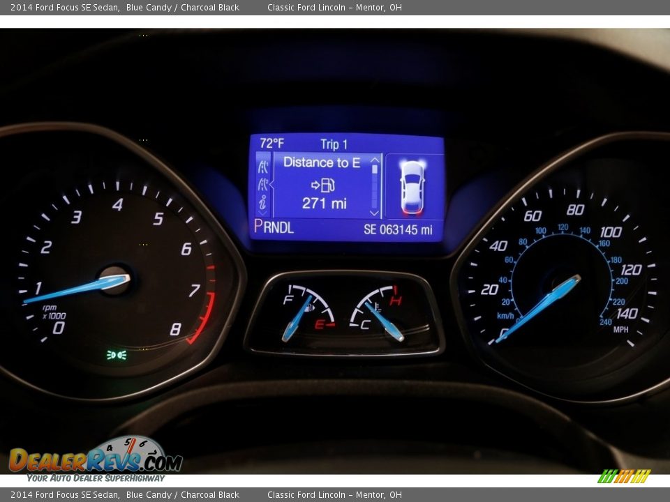 2014 Ford Focus SE Sedan Blue Candy / Charcoal Black Photo #7