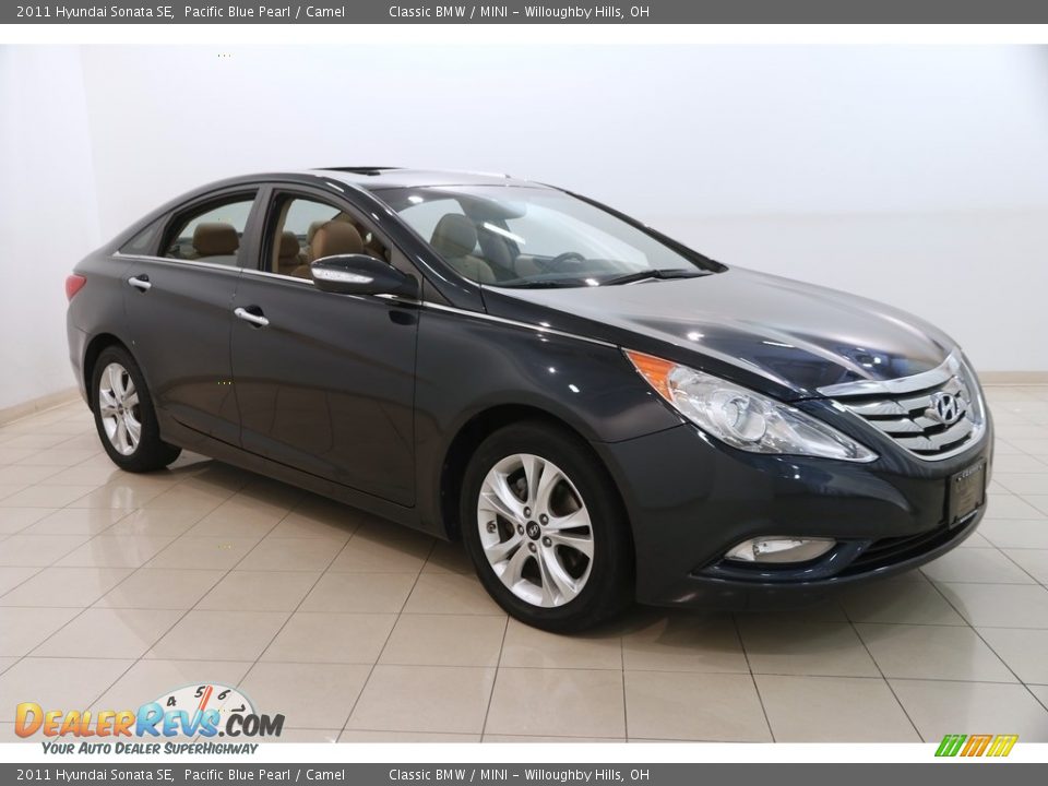 2011 Hyundai Sonata SE Pacific Blue Pearl / Camel Photo #1