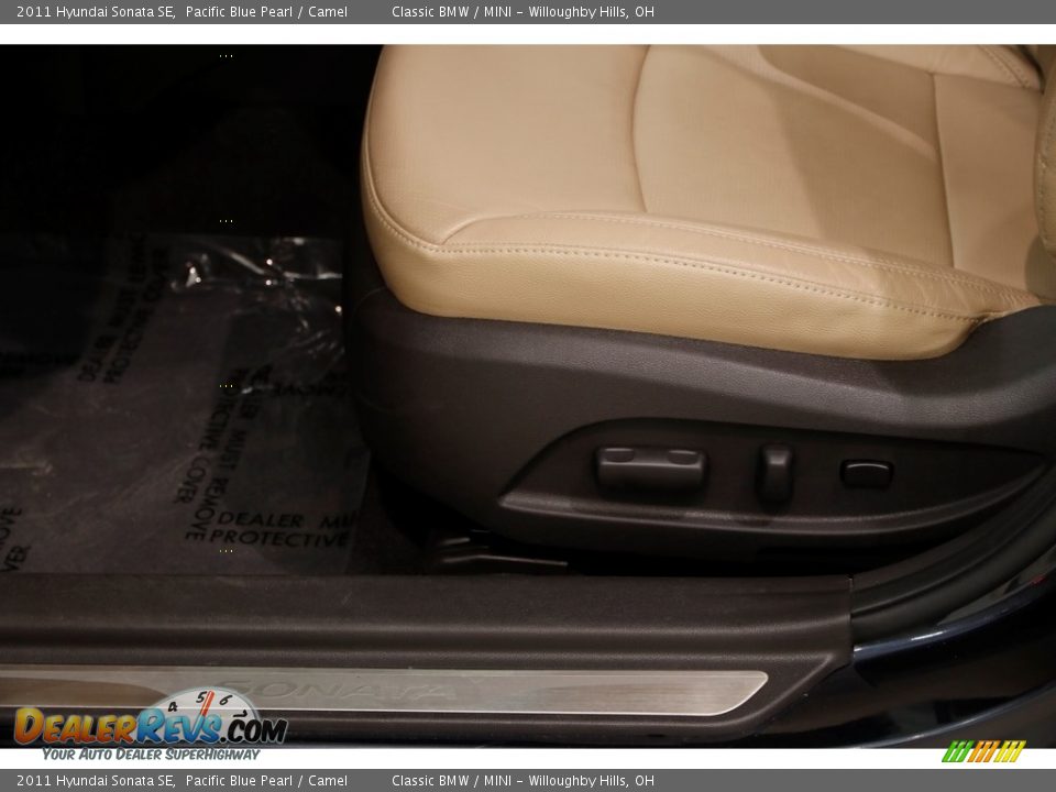 2011 Hyundai Sonata SE Pacific Blue Pearl / Camel Photo #6