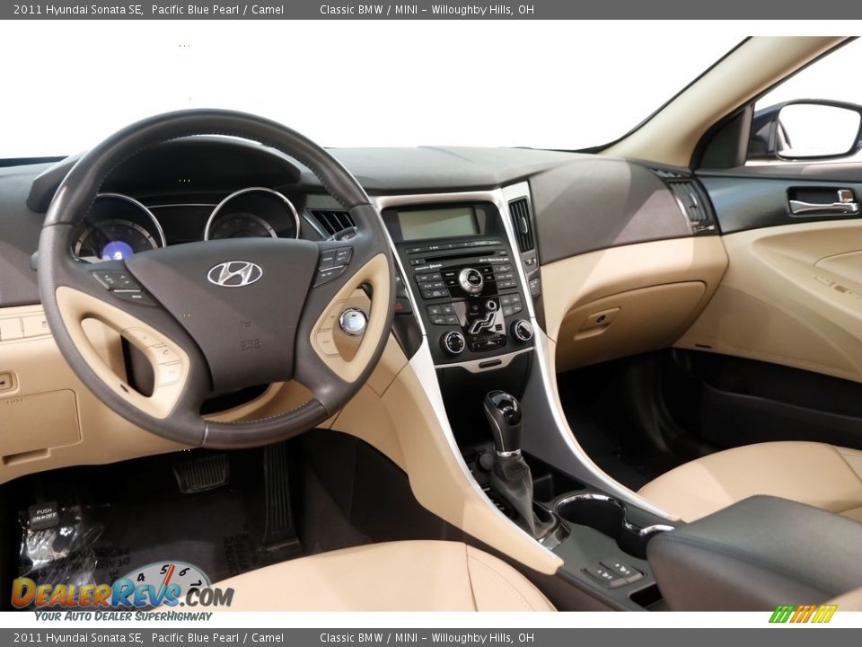 2011 Hyundai Sonata SE Pacific Blue Pearl / Camel Photo #9
