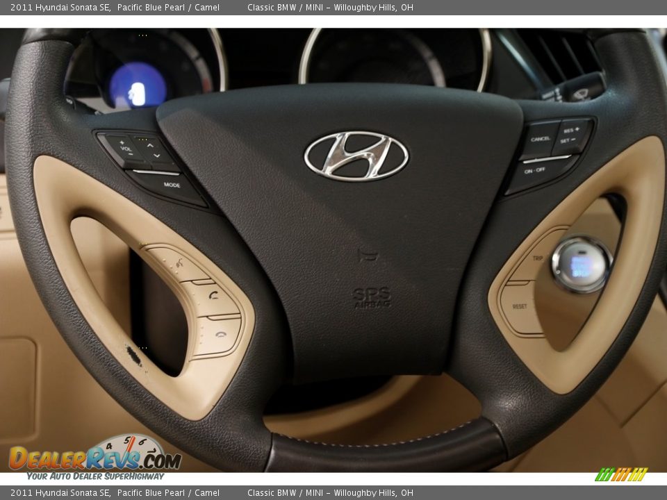 2011 Hyundai Sonata SE Pacific Blue Pearl / Camel Photo #10