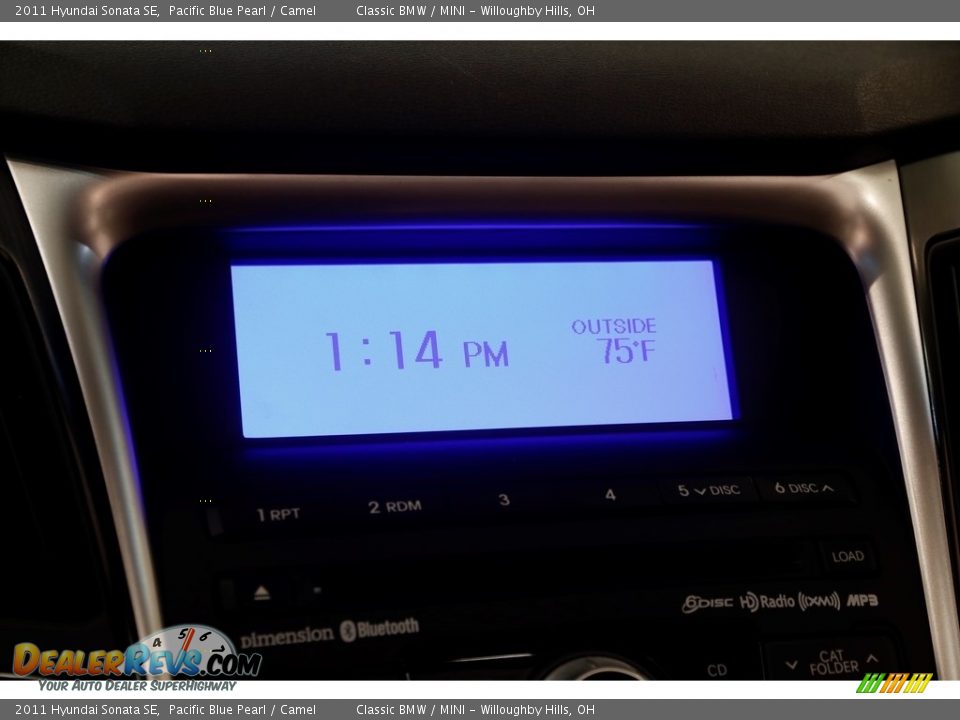 2011 Hyundai Sonata SE Pacific Blue Pearl / Camel Photo #13