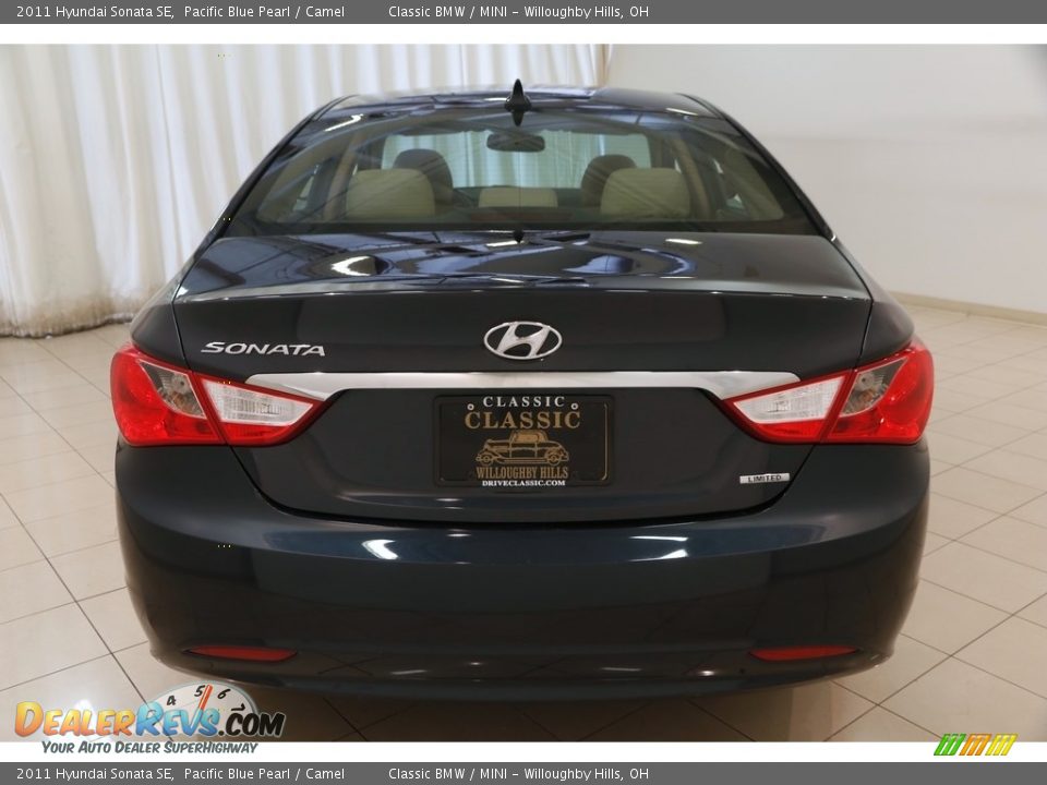 2011 Hyundai Sonata SE Pacific Blue Pearl / Camel Photo #24