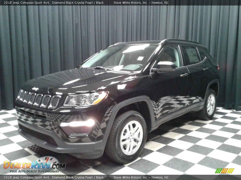 2018 Jeep Compass Sport 4x4 Diamond Black Crystal Pearl / Black Photo #2