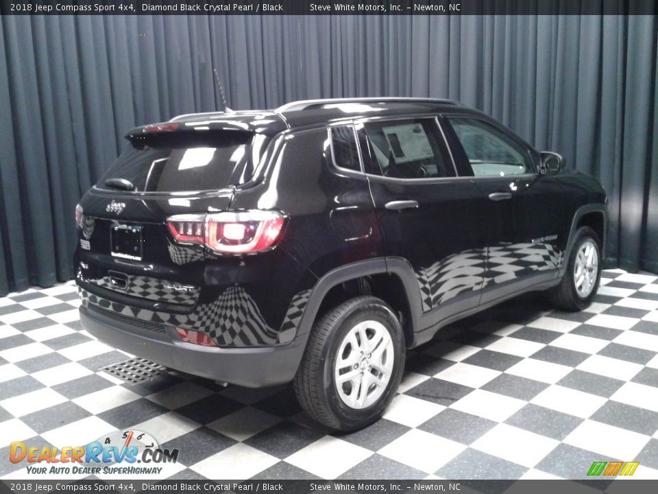 2018 Jeep Compass Sport 4x4 Diamond Black Crystal Pearl / Black Photo #6