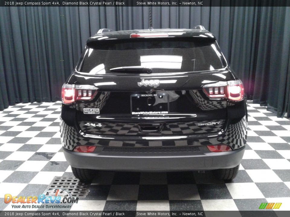 2018 Jeep Compass Sport 4x4 Diamond Black Crystal Pearl / Black Photo #7