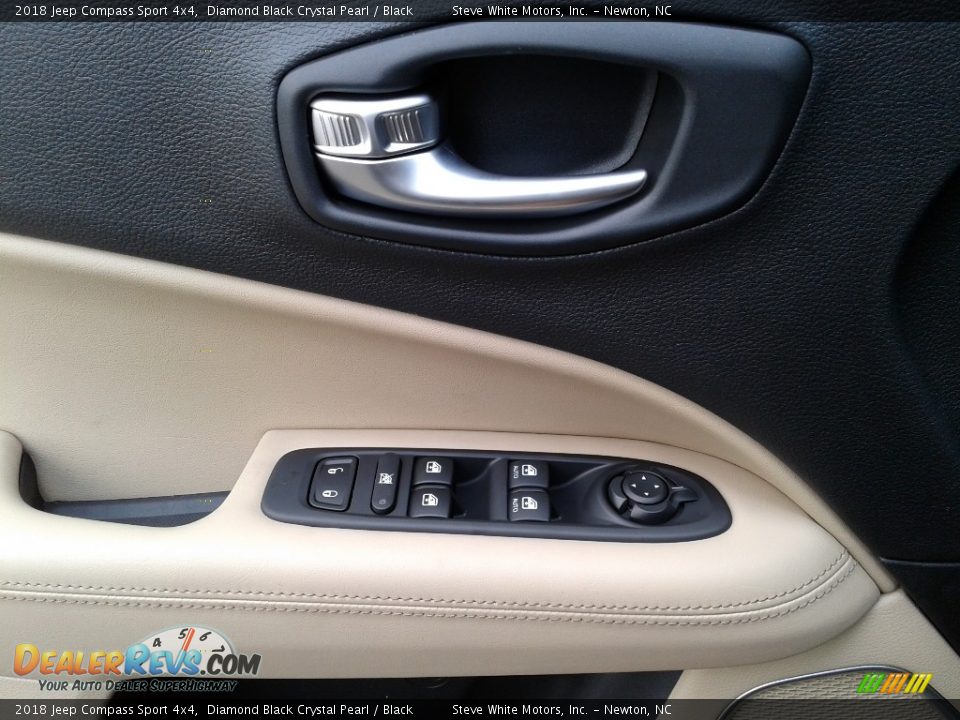 2018 Jeep Compass Sport 4x4 Diamond Black Crystal Pearl / Black Photo #9