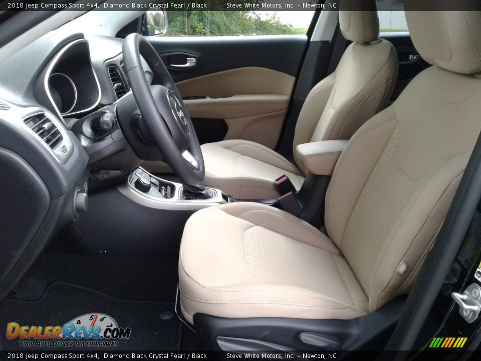 2018 Jeep Compass Sport 4x4 Diamond Black Crystal Pearl / Black Photo #10