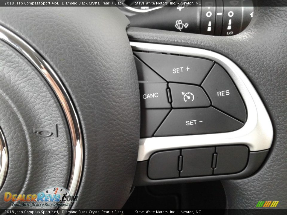 2018 Jeep Compass Sport 4x4 Diamond Black Crystal Pearl / Black Photo #17
