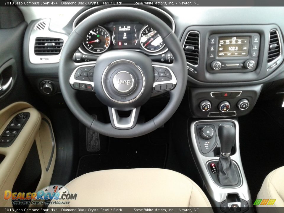 2018 Jeep Compass Sport 4x4 Diamond Black Crystal Pearl / Black Photo #24