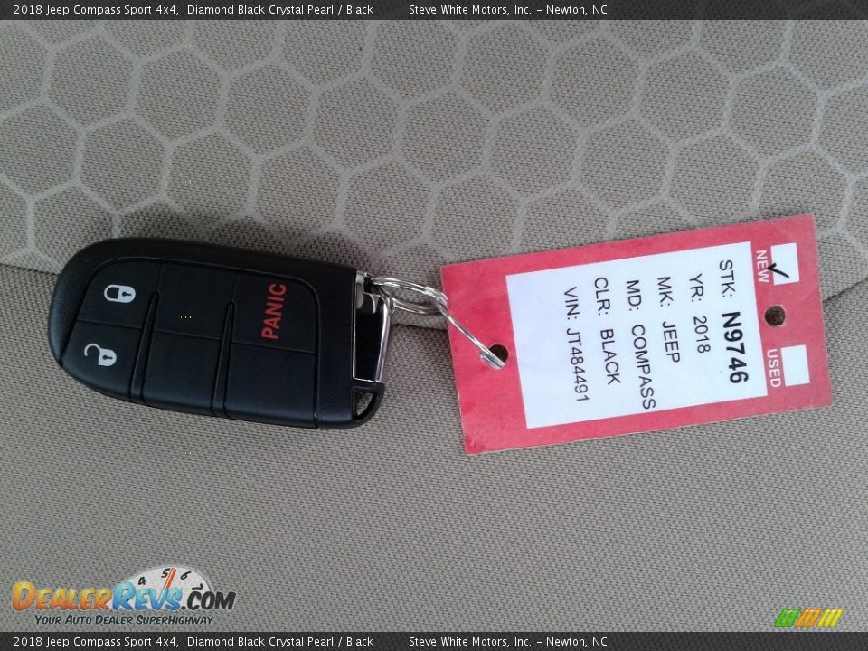2018 Jeep Compass Sport 4x4 Diamond Black Crystal Pearl / Black Photo #25