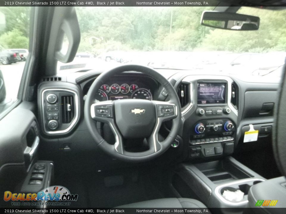 2019 Chevrolet Silverado 1500 LTZ Crew Cab 4WD Black / Jet Black Photo #13