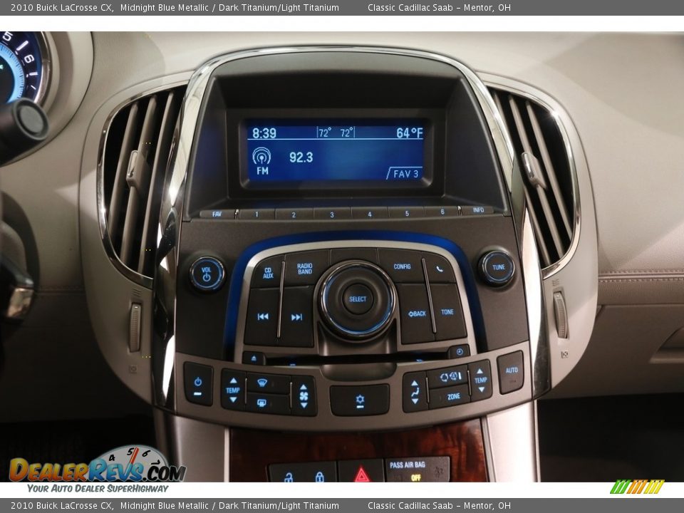 2010 Buick LaCrosse CX Midnight Blue Metallic / Dark Titanium/Light Titanium Photo #9