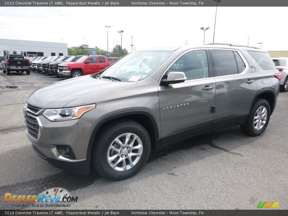 2019 Chevrolet Traverse LT AWD Pepperdust Metallic / Jet Black Photo #1
