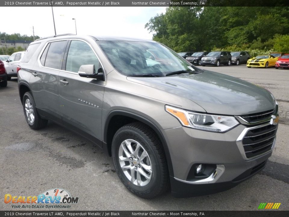 2019 Chevrolet Traverse LT AWD Pepperdust Metallic / Jet Black Photo #7
