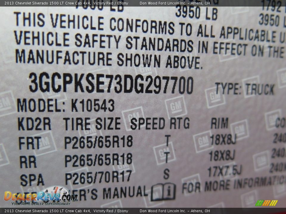 2013 Chevrolet Silverado 1500 LT Crew Cab 4x4 Victory Red / Ebony Photo #36