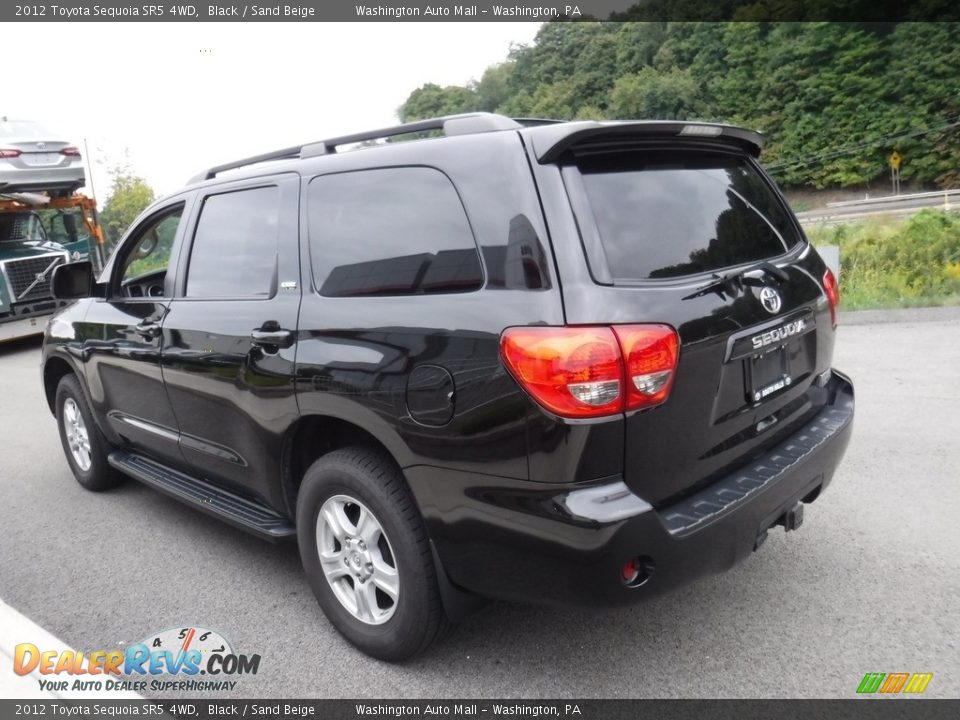 2012 Toyota Sequoia SR5 4WD Black / Sand Beige Photo #9