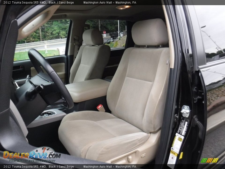 2012 Toyota Sequoia SR5 4WD Black / Sand Beige Photo #15